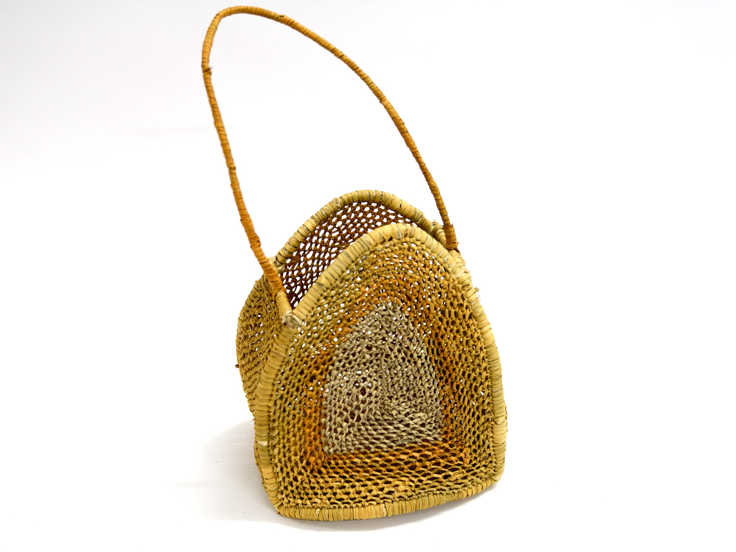 Knotted pandanus handbag